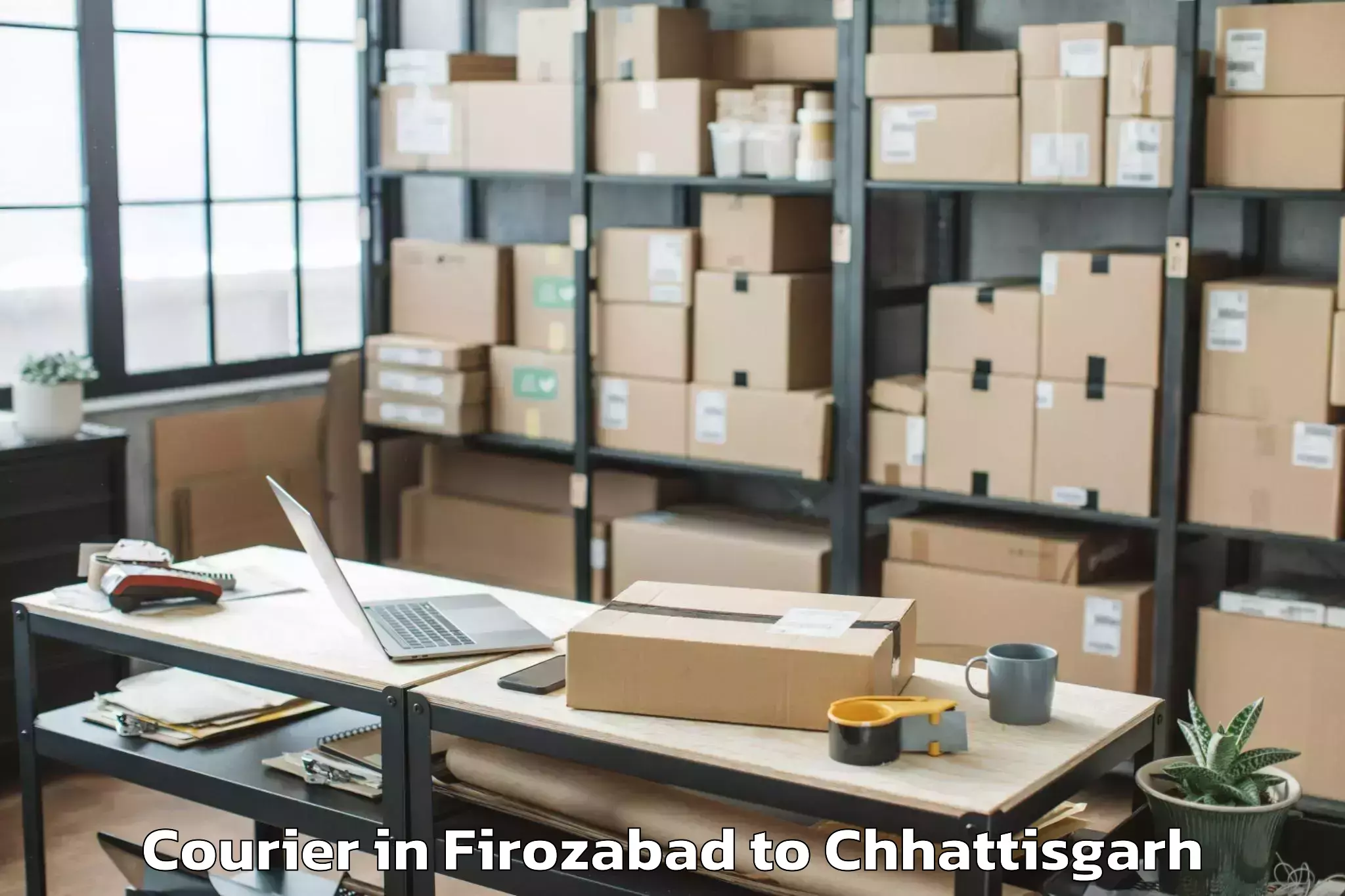 Top Firozabad to Gunderdehi Courier Available